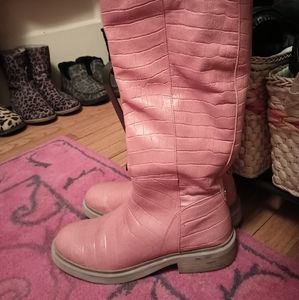 Sam Edelman Fable Leather Boots in Pink, size 8-1/2